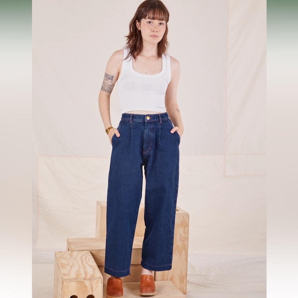 Big Bud Press Dark Wash Denim Trousers, size small